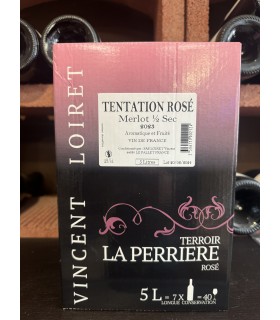 TENTATION ROSE DEMI-SEC VINCENT LOIRET BIB 5L