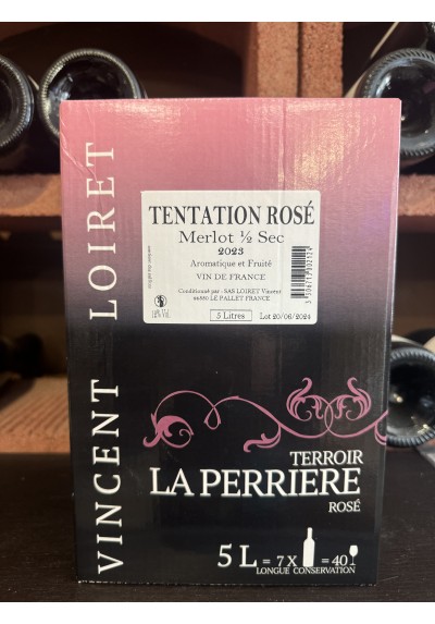 TENTATION ROSE DEMI-SEC VINCENT LOIRET BIB 5L